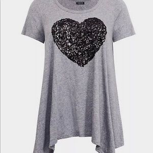 Torrid 0.  Sequin heart tee